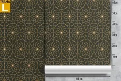 Art Deco geometric wallpaper decoration.