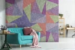 Modern geometric pattern wallpaper decoration.