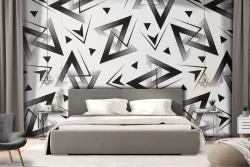 Modern geometric wallpaper decoration.