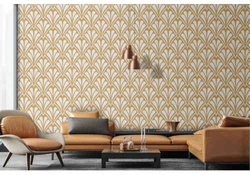 Art Deco vintage geometric wallpaper decoration.