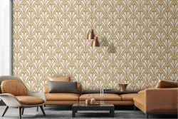 Art Deco vintage geometric wallpaper decoration.