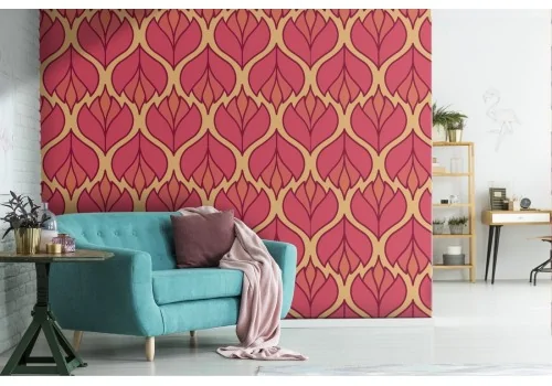 Vintage geometric pattern wallpaper decoration.