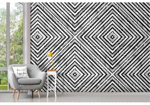 Vintage geometric wallpaper decoration.