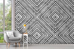Vintage geometric wallpaper decoration.