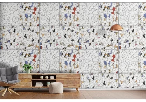 Carta da Parati decorazione mattonelle vintage.