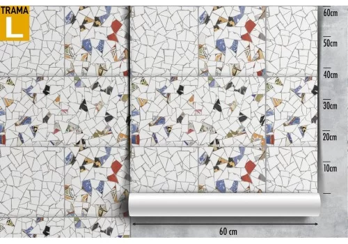 Carta da Parati decorazione mattonelle vintage. 2