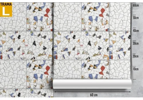 Vintage tile wallpaper decoration. 2