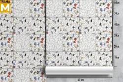 Carta da Parati Marmo Mattonelle Vintage