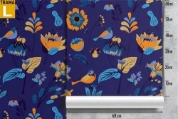 Carta da Parati decorazione natura fiori astratti.