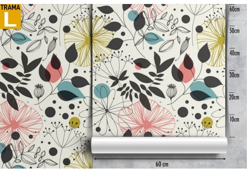 Wallpaper decoration nature vintage flowers. 2