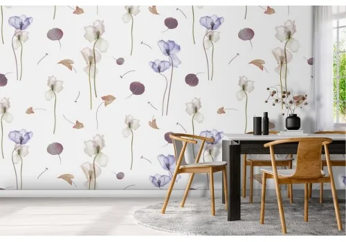 Carta da Parati decorazione natura fiori.