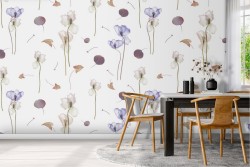 Carta da Parati decorazione natura fiori.