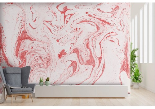 Pink Wallpaper with Modern Abstract Design