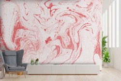 Pink Wallpaper with Modern Abstract Design