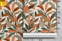 Wallpaper nature leaves decoration.