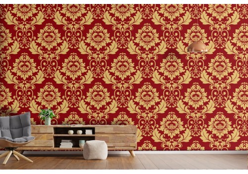 Wallpaper decoration vintage stylized flowers.