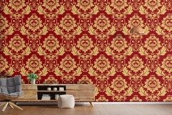Wallpaper decoration vintage stylized flowers.