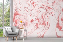 Pink Wallpaper with Modern Abstract Design