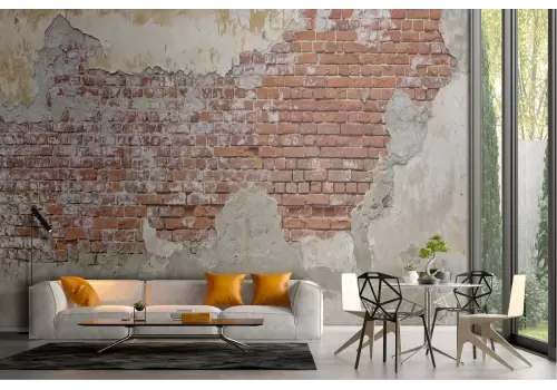 Wallpaper surface cement and bricks 2