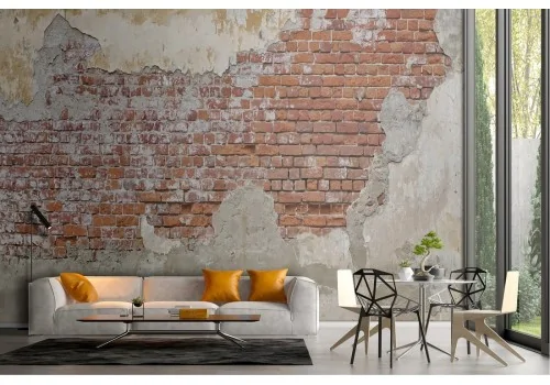 Wallpaper surface cement and bricks 2