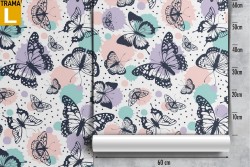 Carta da Parati farfalle natura pattern moderno.