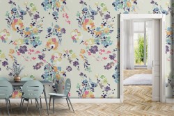 Abstract flowers vintage nature wallpaper.