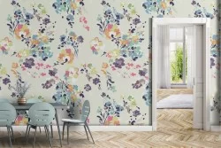 Carta da Parati fiori astratti natura vintage.