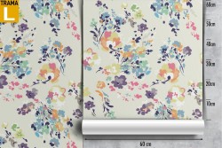 Abstract flowers vintage nature wallpaper.