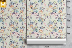 Abstract Vintage Nature Flowers Wallpaper