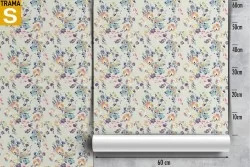 Carta da Parati Design e Stili Flora e Fauna Astratta Fiori Natura Vintage