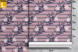 White flowers modern decoration wallpaper.