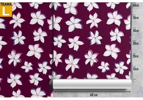 Carta da Parati fiori bianchi natura design moderno. 2