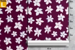 Carta da Parati fiori bianchi natura design moderno.