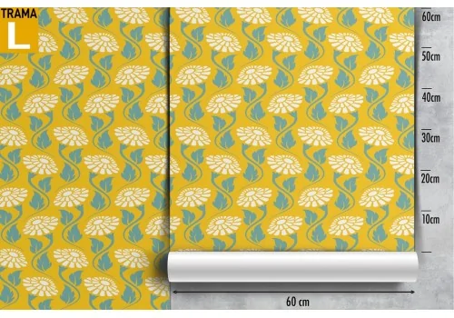 Vintage stylized nature white flowers wallpaper. 2