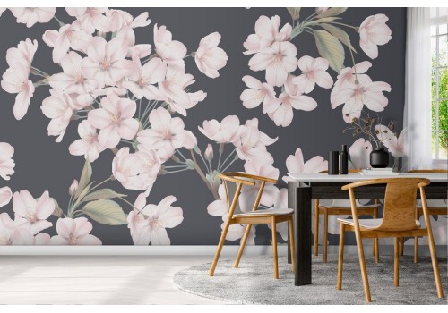Cherry blossom nature pattern wallpaper.
