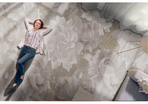 Vintage nature wallpaper with antique flowers 2