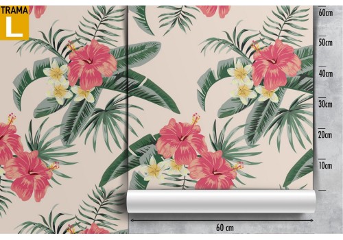 Tropical flowers and leaves wallpaper nature pattern. 2