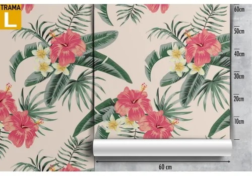 Tropical flowers and leaves wallpaper nature pattern. 2