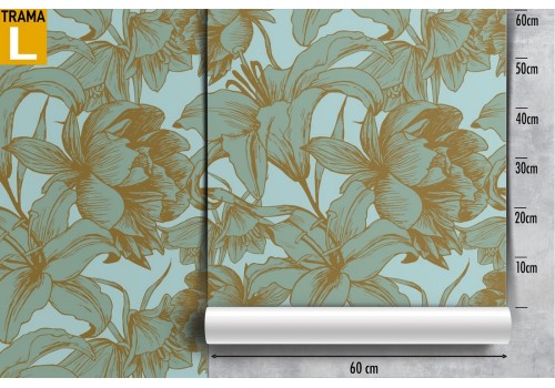 Carta da Parati fiori natura moderna pattern. 2