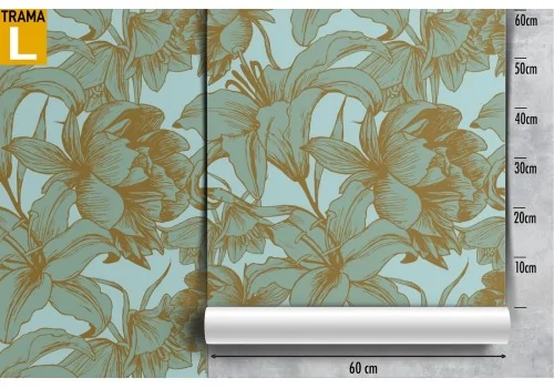 Carta da Parati fiori natura moderna pattern. 2