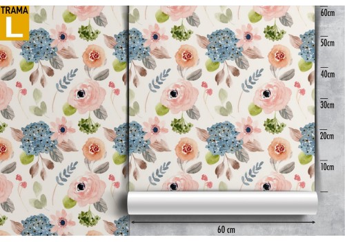 Vintage nature flowers wallpaper pattern. 2
