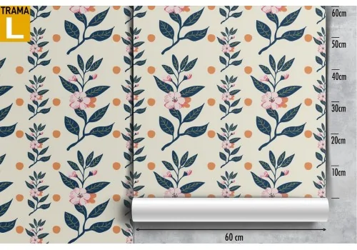Refined nature flowers wallpaper pattern. 2