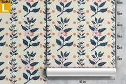 Refined nature flowers wallpaper pattern.