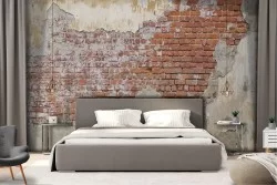 Industrial Urban Cement Bricks Wallpaper