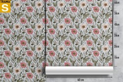 Wallpaper Design and Styles Flora and Fauna Flowers Leaves Nature Vintage