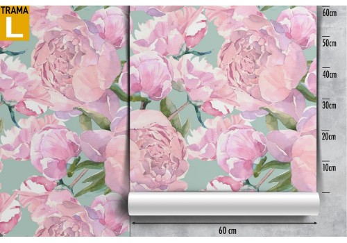 Carta da Parati fiori rosa decorazione natura. 2