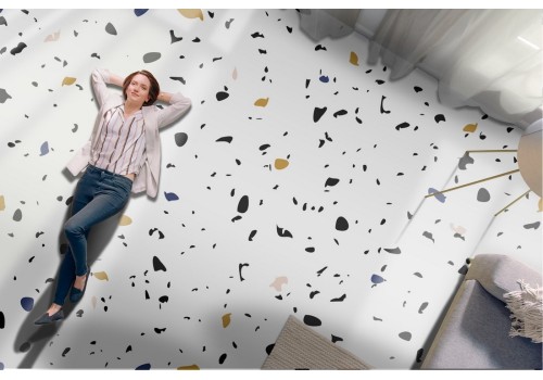 Wallpaper white surface with spots 2