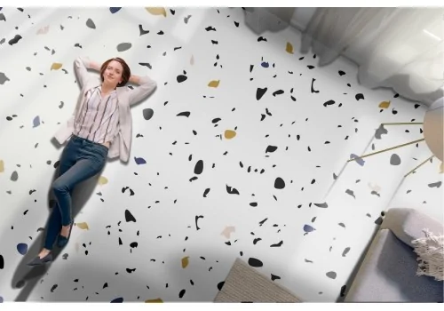 Wallpaper white surface with spots 2