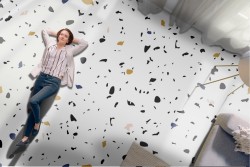 Wallpaper white surface with spots