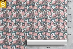 Carta da Parati Design e Stili Flora e Fauna Fiori Natura Vintage